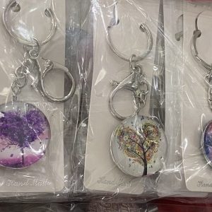 Üveg kulcstartó - életfa