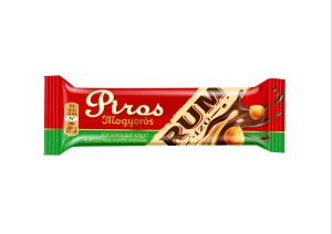Piros Mogyorós Tejcsokoládé Szelet -Rumos-Mogyorós krémmel töltve 25g