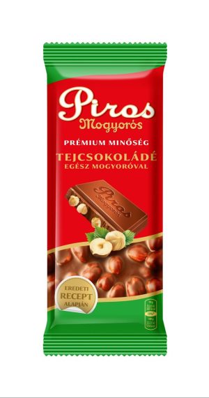 Piros Mogyorós Tejcsokoládé 70g