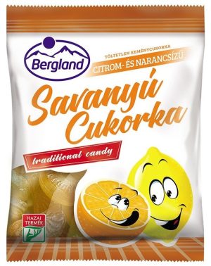 Bergland Savanyú Cukorka - Citrom-Narancs ízű 70g