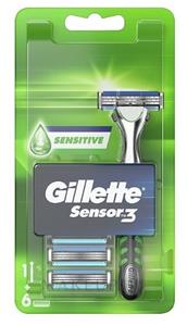 Gillette Borotva Készülék Sensor3 Sensitive + 6 Betét