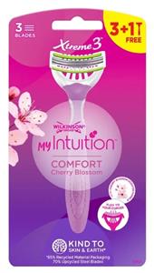 Wilkinson Eldobható Borotva Női Xtreme 3 Intuition Comfort Cherry Blossom (3+1db/csomag)