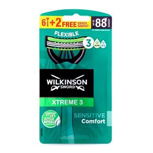 Wilkinson Eldobható Borotva Xtreme 3 Sensitive Comfort (6+2db/csomag)