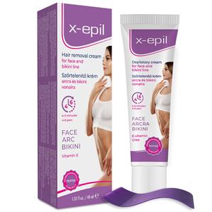 X-Epil Szőrtelenítő krém - Arc/Bikini vonal 75ml