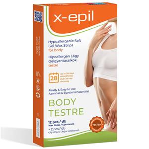 X-Epil Hipoallergén Gélgyantacsíkok - Testre 12db