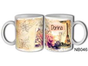 Bögre 3 dl - Dorina – Névre Szóló Ajándék – Névnapi ajándékok